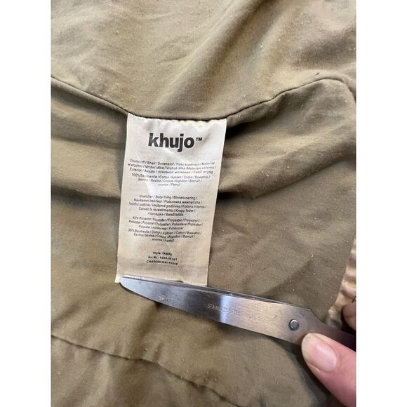 KHUJO womens sz S trench coat khaki beige‎ - Picture 9 of 10